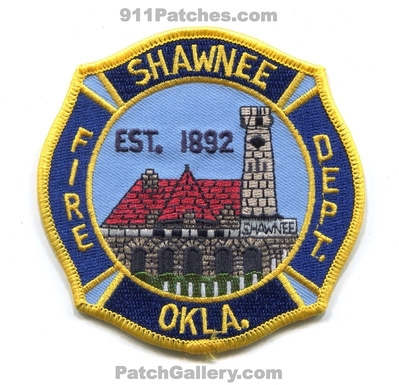 Shawnee Fire Department Patch (Oklahoma)
Scan By: PatchGallery.com
Keywords: dept. okla. est. 1892