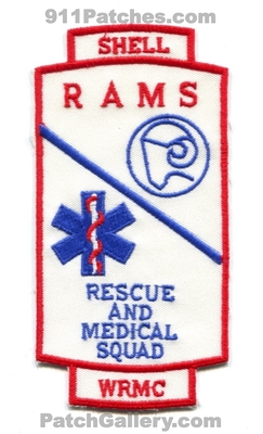 Shell Oil Wood River Manufacturing Complex Rescue and Medical Squad RAMS Patch (Illinois)
Scan By: PatchGallery.com
Keywords: wrmc