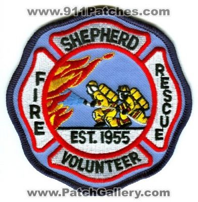Shepherd Volunteer Fire Rescue Department Patch (Texas)
Scan By: PatchGallery.com
Keywords: vol. dept.