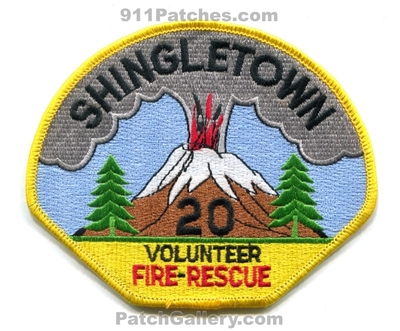 Shingletown Volunteer Fire Rescue Department 20 Patch (California)
Scan By: PatchGallery.com
Keywords: vol. dept.