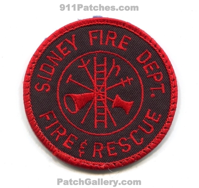 Sidney Fire and Rescue Department Patch (Ohio)
Scan By: PatchGallery.com
Keywords: & dept.