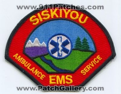 Siskiyou Ambulance Service EMS (California)
Scan By: PatchGallery.com
