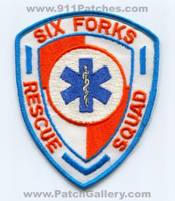 Six Forks Rescue Squad Ambulance EMS Patch (North Carolina)
Scan By: PatchGallery.com
