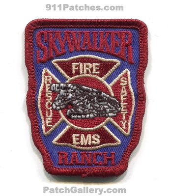 Skywalker Ranch Fire Department Patch (California)
[b]Scan From: Our Collection[/b]
Keywords: dept. rescue ems safety Star Wars