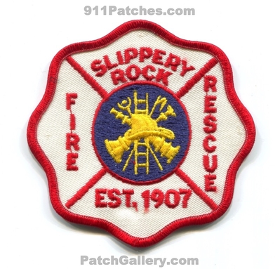 Slippery Rock Fire Rescue Department Patch (Pennsylvania)
Scan By: PatchGallery.com
Keywords: dept. est. 1907