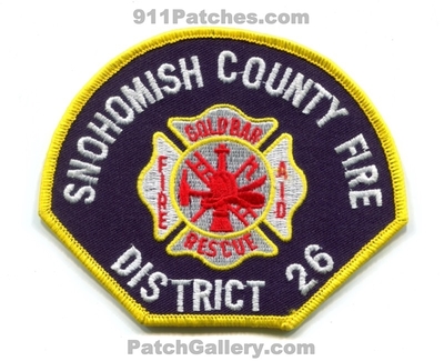 Snohomish County Fire District 26 Gold Bar Patch (Washington)
Scan By: PatchGallery.com
Keywords: rescue aid department dept. number no. #26