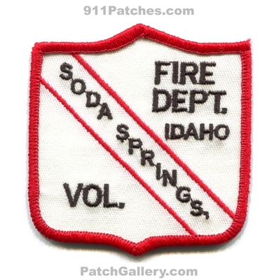 Soda Springs Volunteer Fire Department Patch (Idaho)
Scan By: PatchGallery.com
Keywords: vol. dept.