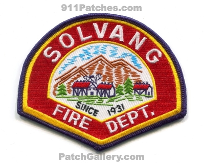 Solvang Fire Department Patch (California)
Scan By: PatchGallery.com
Keywords: dept. since 1931