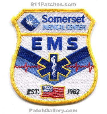 Somerset Medical Center Emergency Medical Services EMS Patch (New Jersey)
Scan By: PatchGallery.com
In Memory of Bernie Shaffer
Keywords: ambulance est. 1982