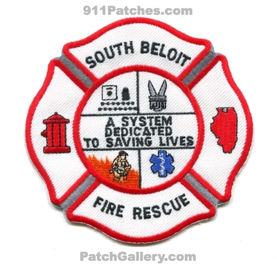South Beloit Fire Rescue Department Patch (Illinois)
Scan By: PatchGallery.com
Keywords: a system dedicated to saving lives