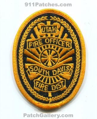 South Davis Fire District Fire Officer Patch (Utah)
Scan By: PatchGallery.com
Keywords: dist. department dept.