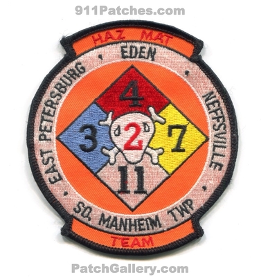 South Manheim Township Fire Department HazMat Team Patch (Pennsylvania)
Scan By: PatchGallery.com
Keywords: so. twp. dept. haz-mat hazardous materials east petersburg eden neffsville 2 3 4 7 11