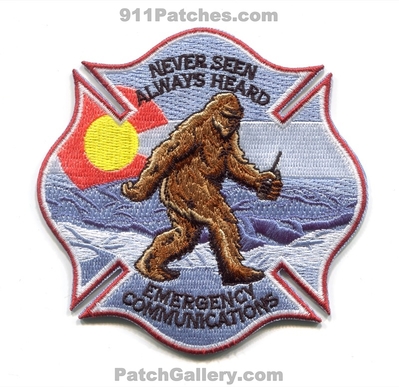 South Metro Fire Rescue Department Emergency Communications 911 Patch (Colorado)
[b]Scan From: Our Collection[/b]
[b]Patch Made By: 911Patches.com[/b]
Keywords: smfr dept. dispatcher metcom yeti