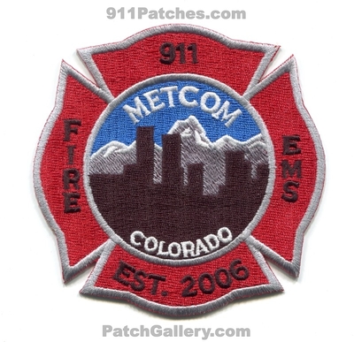 South Metro Fire Rescue Department MetCom Patch (Colorado)
[b]Scan From: Our Collection[/b]
[b]Patch Made By: 911Patches.com[/b]
Keywords: 911 emergency communications center dispatcher ems est. 2006
