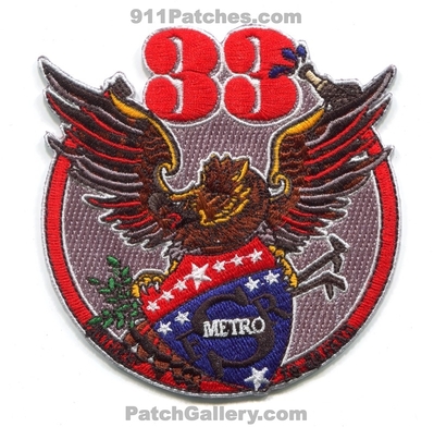South Metro Fire Rescue Department Station 33 Patch (Colorado)
[b]Scan From: Our Collection[/b]
[b]Patch Made By: 911Patches.com[/b]
Keywords: dept. smfr s.m.f.r. company co.