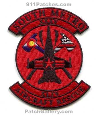 South Metro Fire Rescue Department Station 35 Station 44 ARFF CFR Patch Colorado CO
[b]Scan From: Our Collection[/b]
[b]Patch Made By: 911Patches.com[/b]
Keywords: dept. smfr aircraft airport firefighter firefighting crash xxxv xliv company co. centennial kapa