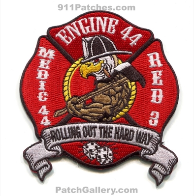 South Metro Fire Rescue Department Station 44 Patch (Colorado)
[b]Scan From: Our Collection[/b]
[b]Patch Made By: 911Patches.com[/b]
Keywords: dept. smfr engine medic ambulance red arff aircraft airport firefighter firefighting cfr crash company co. rolling out the hard way