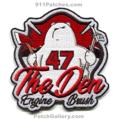 South Metro Fire Rescue Department Station 47 Patch (Colorado)
[b]Scan From: Our Collection[/b]
[b]Patch Made By: 911Patches.com[/b]
Keywords: dept. smfr engine brush company co. the den polar bear