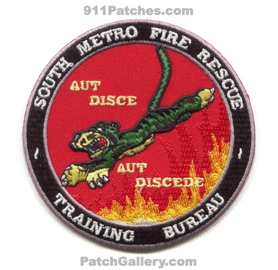 South Metro Fire Rescue Department Training Bureau Patch (Colorado)
[b]Scan From: Our Collection[/b]
Keywords: dept. smfr green tigers taggers aut discede