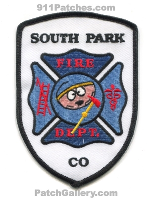 South Park Fire Department Patch (Colorado)
[b]Scan From: Our Collection[/b]
Keywords: Dept.