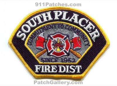 South Placer Fire District Patch (California)
Scan By: PatchGallery.com
Keywords: dist. department dept. since 1952 commitment to community