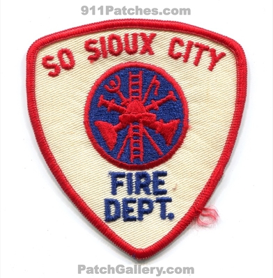 South Sioux City Fire Department Patch (Nebraska)
Scan By: PatchGallery.com
Keywords: so. dept.