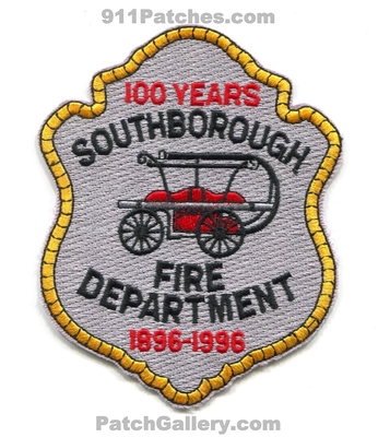 Southborough Fire Department 100 Years Patch (Massachusetts)
Scan By: PatchGallery.com
Keywords: dept. 1896 1996
