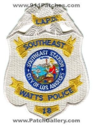 Southeast Watts Police Department 18 Southeast Station Los Angeles LAPD (California)
Scan By: PatchGallery.com
Keywords: city of l.a.p.d.