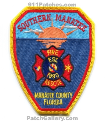 Southern Manatee Fire Rescue Department Patch (Florida)
Scan By: PatchGallery.com
Keywords: dept. county co. est. 1990