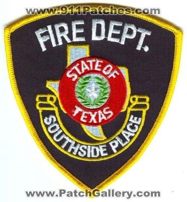 Southside Place Fire Department Patch (Texas)
Scan By: PatchGallery.com
Keywords: dept. state of