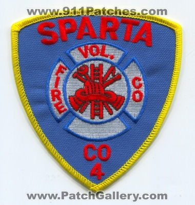 Sparta Volunteer Fire Company 4 Patch (Virginia)
Scan By: PatchGallery.com
Keywords: vol. co. number no. #4 department dept.