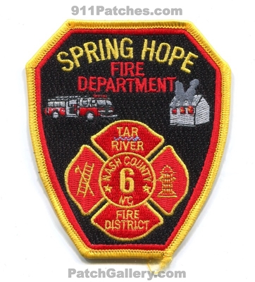 Spring Hope Fire Department Tar River District 6 Nash County Patch (North Carolina)
Scan By: PatchGallery.com
Keywords: dept. dist. co.