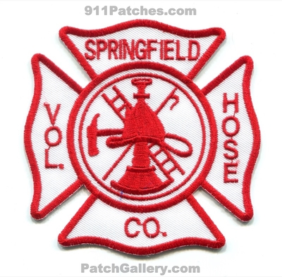 Springfield Volunteer Hose Company Fire Department Patch (UNKNOWN STATE)
Scan By: PatchGallery.com
Keywords: vol. co. dept.