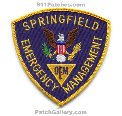Springfield Office of Emergency Management OEM Patch (New Jersey)
Scan By: PatchGallery.com
In Memory of Bernie Shaffer
Keywords: fire ems police sheriff