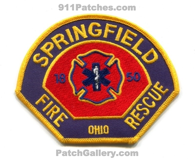 Springfield Fire Rescue Department Patch (Ohio)
Scan By: PatchGallery.com
Keywords: dept. 1850