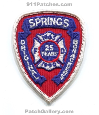 Springs Fire Department 25 Years Patch (Pennsylvania)
Scan By: PatchGallery.com
Keywords: dept. fd 1965 1990 original bonackers