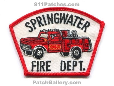 Springwater Fire Department Patch (Wisconsin)
Scan By: PatchGallery.com
Keywords: dept.