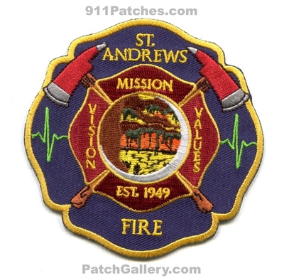 Saint Andrews Fire Department Patch (South Carolina)
Scan By: PatchGallery.com
Keywords: st. dept. mission vision values est. 1949
