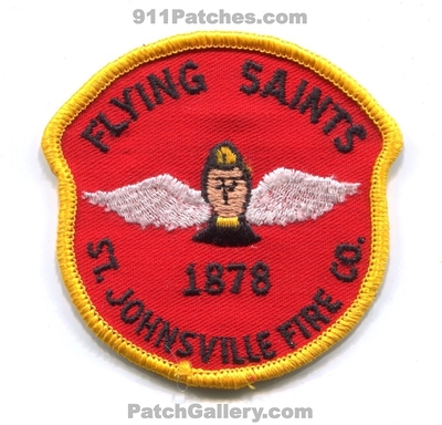 Saint Johnsville Fire Company Patch (New York)
Scan By: PatchGallery.com
Keywords: st. co. department dept. flying saints 1878