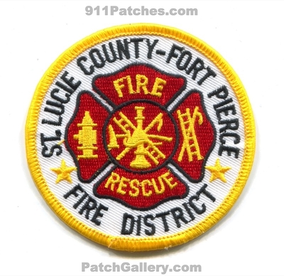 Saint Lucie Fort Pierce Fire District Patch (Florida)
Scan By: PatchGallery.com
Keywords: st. ft. dist. department dept. rescue