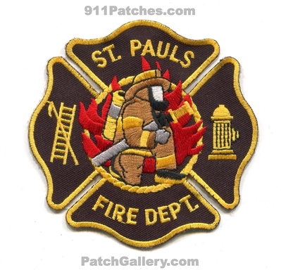 Saint Pauls Fire Department Patch (North Carolina)
Scan By: PatchGallery.com
Keywords: st. dept.