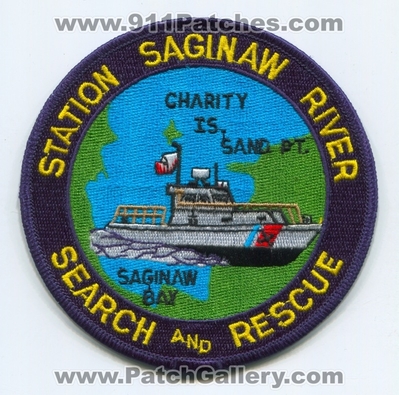 Station Saginaw River Search and Rescue USCG Military Patch (Michigan)
Scan By: PatchGallery.com
Keywords: sar charity is. sand. pt. saginaw bay