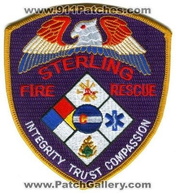 Sterling Fire Rescue Department Patch (Colorado)
[b]Scan From: Our Collection[/b]
Keywords: dept. integrity trust compassion