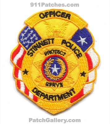 Stinnett Police Department Officer Patch (Texas)
Scan By: PatchGallery.com
Keywords: dept.