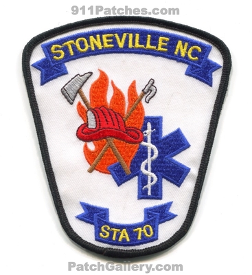 Stoneville Fire Department Station 70 Patch (North Carolina)
Scan By: PatchGallery.com
Keywords: dept. ems