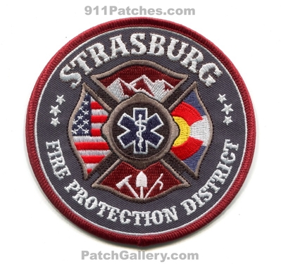 Strasburg Fire Protection District Patch (Colorado) (Prototype)
[b]Scan From: Our Collection[/b]
[b]Patch Made By: 911Patches.com[/b]
Keywords: prot. dist. department dept.