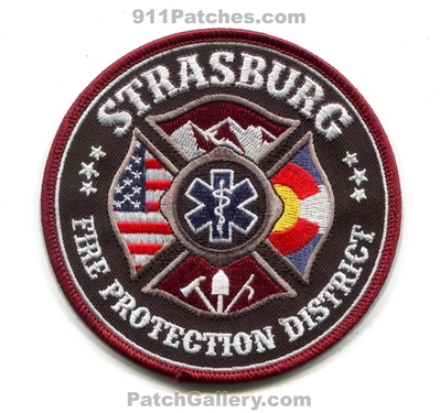 Strasburg Fire Protection District Patch (Colorado)
[b]Scan From: Our Collection[/b]
[b]Patch Made By: 911Patches.com[/b]
Keywords: prot. dist. department dept.