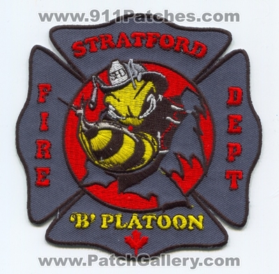 Stratford Fire Department B Platoon Patch (Canada)
Scan By: PatchGallery.com
Keywords: dept. sfd company co. station