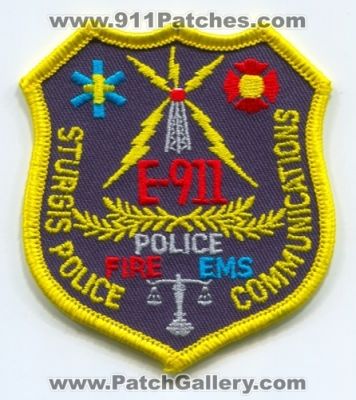 Sturgis Police Communications Fire EMS Patch (UNKNOWN STATE)
Scan By: PatchGallery.com
Keywords: e-911 dispatcher