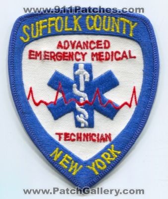 Suffolk County Advanced Emergency Medical Technician AEMT Patch (New York)
Scan By: PatchGallery.com
Keywords: co. ems